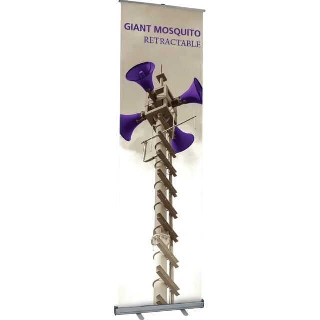 Giant Mosquito Retractable Banner Stand 920  36inW x 69-122in high