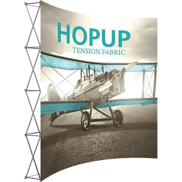 10ft Hopup Extra Tall Curved Fabric Display Front Graphic
