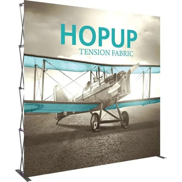 10ft Hopup Extra Tall Straight Fabric Display Front Graphic