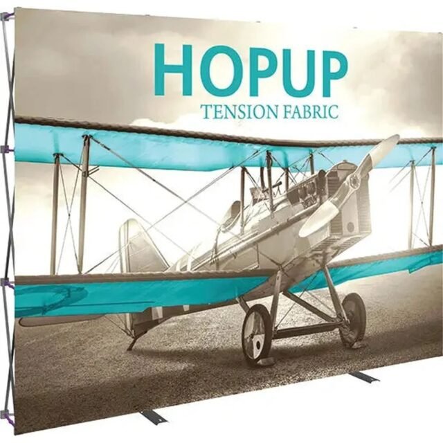 10ft Hop Up Straight Fabric Display Front Graphic Kit