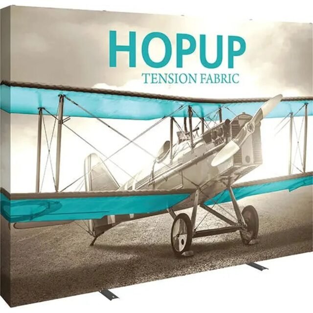 10ft Hop Up Straight Fabric Display Kit with Full Graphic