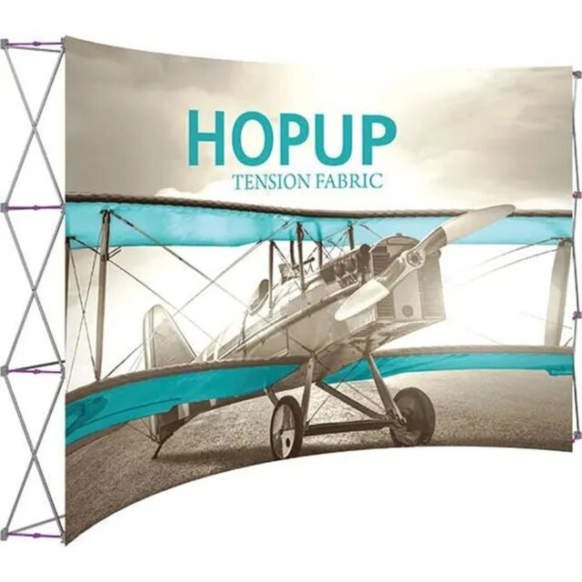 13ft Hopup Curved Front Fabric Display