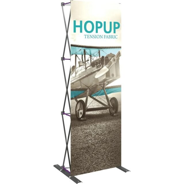 2.5ft Hopup Tower Display Front Fabric Graphics