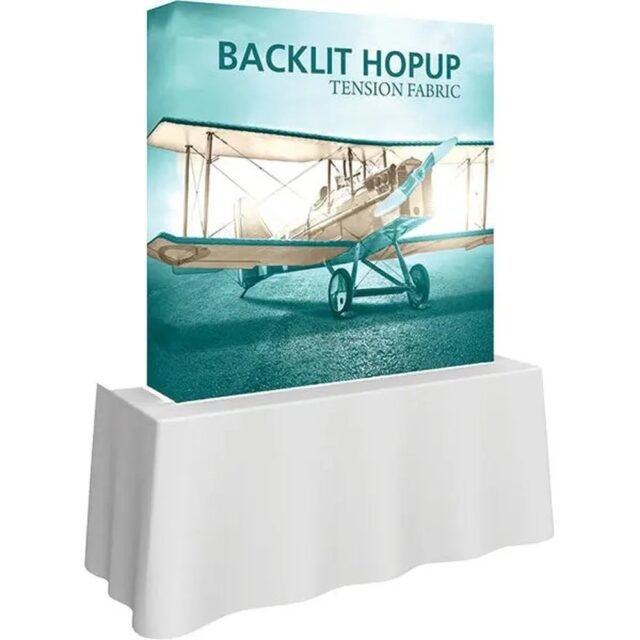 5ft Hopup Tabletop Straight Backlit Fabric Display