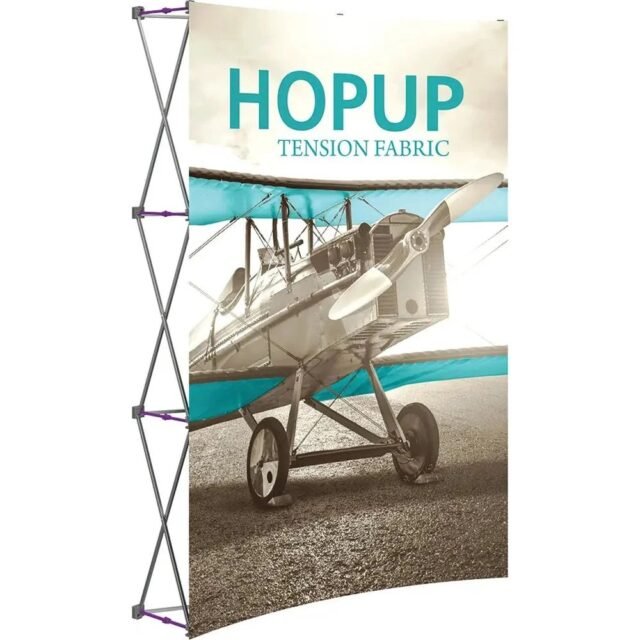 5ft Hopup Curved Front Fabric Tower Display
