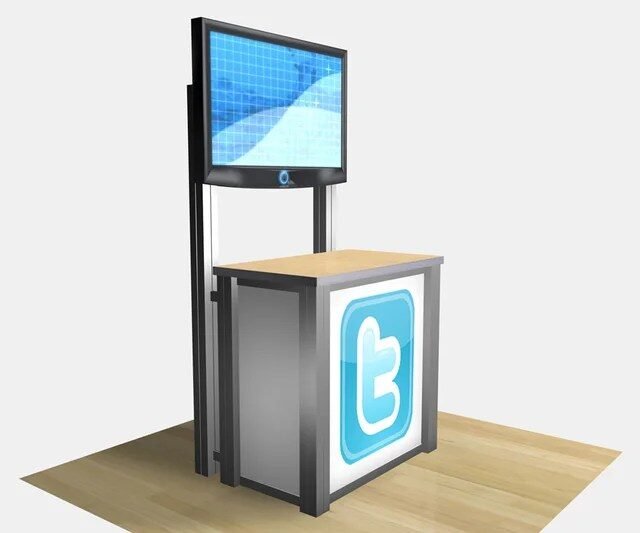 RE-1232 Rectangular Counter Kiosk