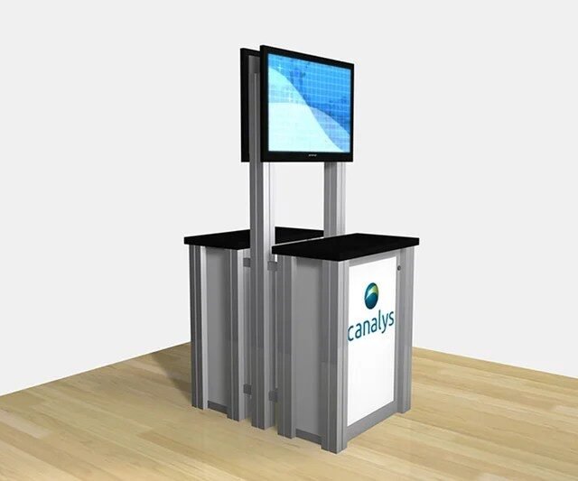 RE-1256 Double-Sided Counter Kiosk