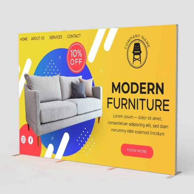 10ft SEG Fabric Stand 118 x 89