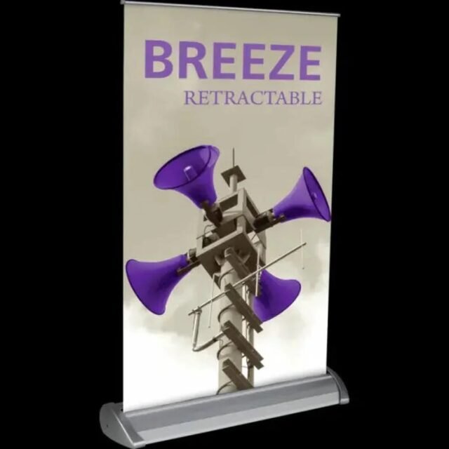 Breeze 2 Retractable Tabletop Banner Stand 11inW x 17inH